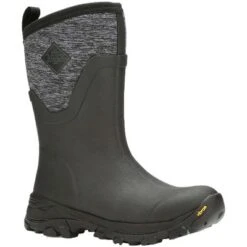 Muck Boots Women's Muck Arctic Ice Mid + Vibram Arctic Grip A.T. Boot, ASVMA100, Black -Muck Boots GUEST 40bd0b6d ca59 4708 99d4 fa5e838e818b