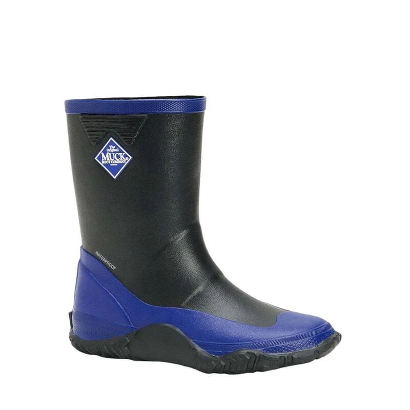 Muck Boots Childrens/Kids Forager Wellington Boots (Black/Blue) 1 Muck Boots Childrens/Kids Forager Wellington Boots (Black/Blue)