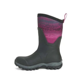 Muck Boots Unisex Arctic Sport Mid Pull On Wellies (Black/Magenta) -Muck Boots unisex arctic sport mid pull on wellies blackmagenta 2