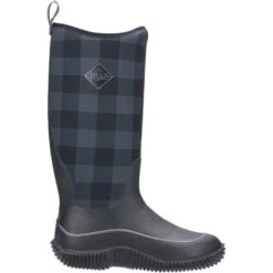 Muck Boots Womens/Ladies Hale Wellington Boot (Black/Grey Plaid) -Muck Boots womensladies hale wellington boot blackgrey plaid 2